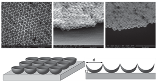 Scanning Electron Microscopy (SEM) images of the material and schematic of the target material by Viromii