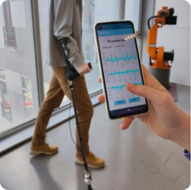 SMARTIP integrated in crutch and monitoring system